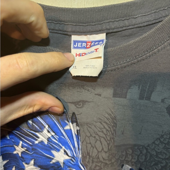 Bald Eagle Flag Tshirt Mens Xl Short Sleeve Graphic Patriotic Vintage Jerzees - Picture 3 of 4